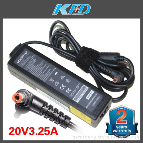 2 Years Warranty Power Adapter for Lenovo Charger 20V 3.25A 65W with Tips 5.5*2.5mm